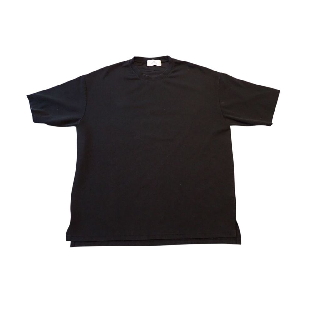 2nd ARCHIVE T-Shirt Mens L Black Oversized Short Sleeve Crewneck Boxy Tee Japan